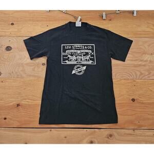 Levi's The Rivots T-shirt Black White Sz M 1990s